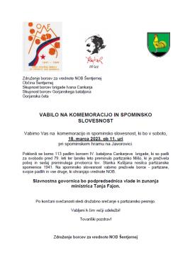 Vabilo - Javorovica 2023